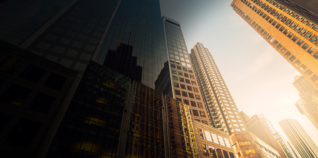 Skyline of tall buildings
