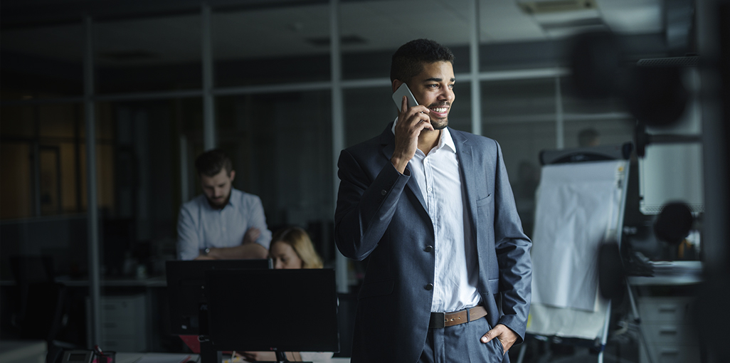 Man talking on a cellphone