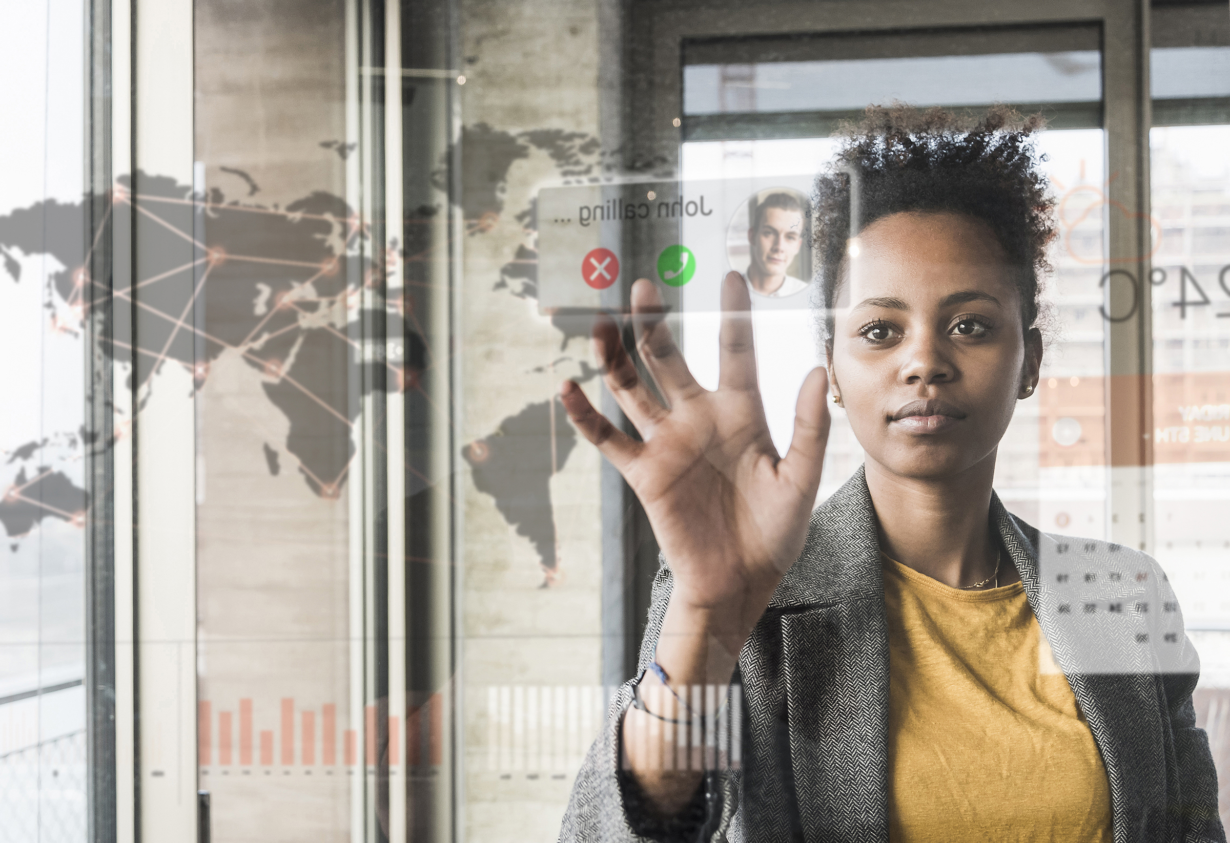 African american woman working