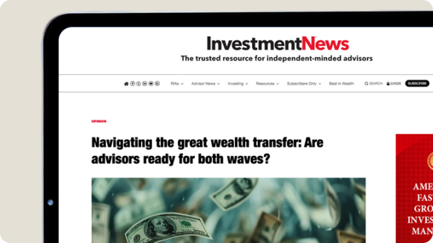InvestmentNews article on wealth transfer trends