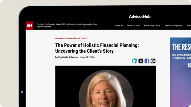 AdvisorHub Article Featuring Financial Planning Article