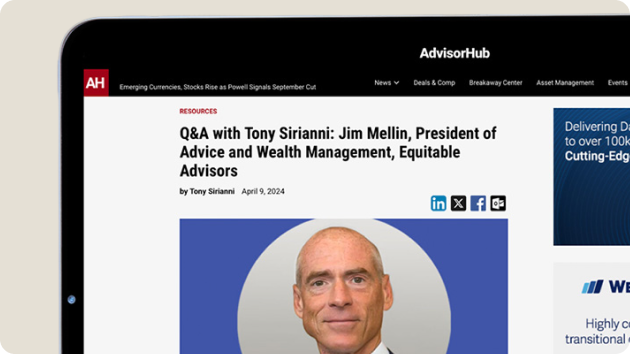 AdvisorHub article on wealth management interview