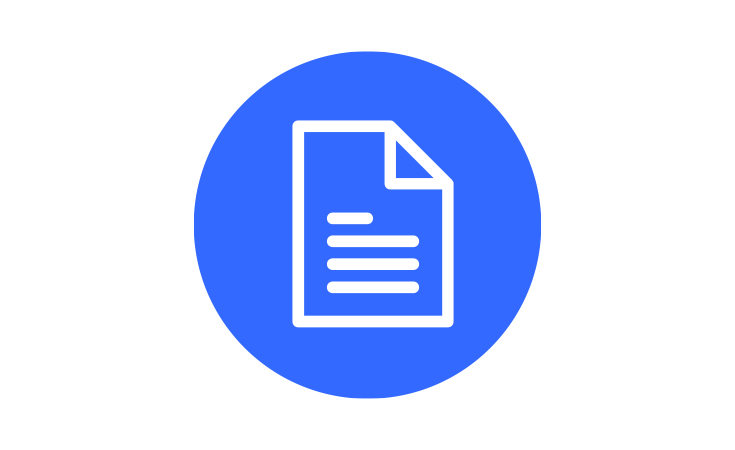 icon of a mouse clicking on a document