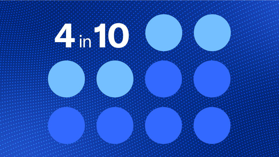 blue graphic of 4 in 10