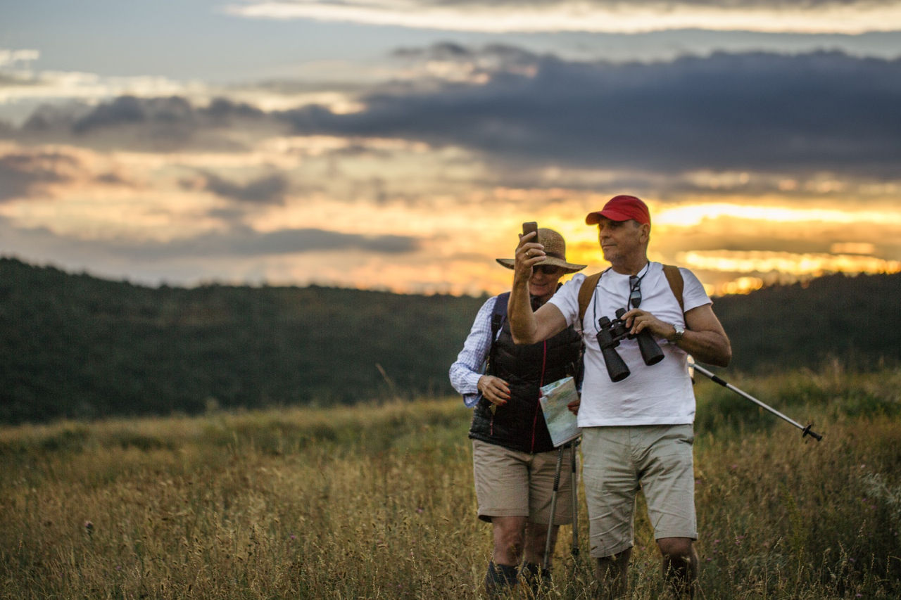 Couple hiking